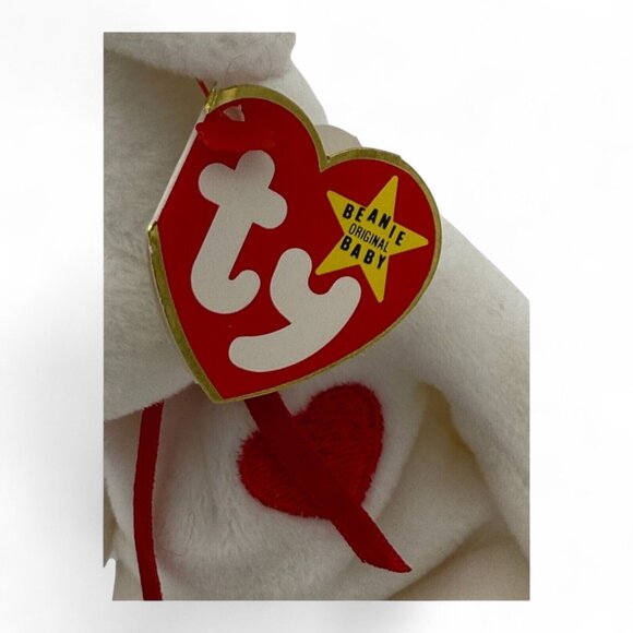 Ty Beanie Baby Valentino Bear 1994 PVC Pellets Rare Tag Errors - Picture 5 of 11